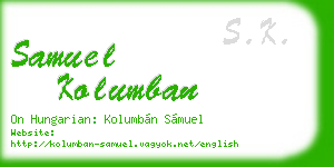 samuel kolumban business card